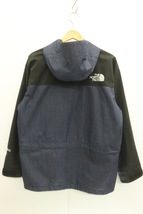 【中古】 THE NORTH FACE メンズマウンテンパーカー S Mountain Light Denim Jacket S 黒 ブラック インディゴブルー 藍 ロゴ NP12032_画像2