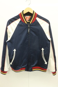 【中古】 glamb メンズスカジャン 1 The Rolling Stones ska JKT glamb 1 紺 ネイビー ロゴ