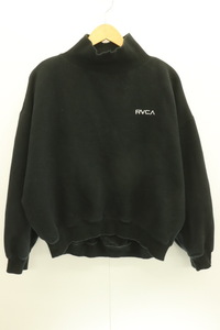 【中古】 RVCA レディーススウェット L スウェット RVCA L 黒 ブラック ロゴ