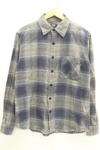 【中古】 VANS メンズ長袖シャツ M CRAZY CHECK SHIRT VANS M 青 ブルー チェック_画像1