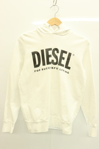 【中古】 DIESEL レディースパーカー XXS S-GIRK-HOOD-ECOLOGO FERPA DIESEL XXS 白 ホワイト ロゴ