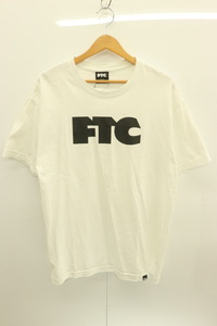 【中古】 FTC メンズTシャツ L ロゴ Tシャツ FTC L 白 ホワイト ロゴ