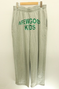 【中古】 A FEW GOOD KIDS メンズスウェットパンツ S COLLEGE SWEAT PANTS A FEW GOOD KIDS S ライトグレー 刺繍 ロゴ