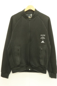 【中古】 adidas メンズジャージ トラックジャケット L MIDニットボンバーJKT J M adidas L 黒 ブラック