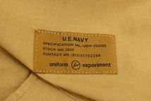 【中古】 uniform experiment メンズロングコート - U.E.NAVY コート uniform experiment - ベージュ 肌色 バックプリント_画像3