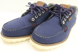 【中古】 VANS メンズスニーカー 26.5cm スニーカー VANS 26.5cm 紺 ネイビー ロゴ