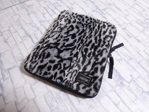 HEAD PORTER MOMBASA IPAD CASE フェイクファー レオパード ヒョウ柄 灰色 黒 ヘッドポーター モンバサ ケース HEADPORTER