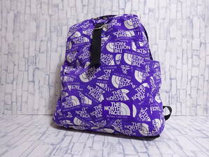 THE NORTH FACE PURPLE LABEL リュックサック ロゴプリント 総柄 紫 黒 白 ノースフェイス パープルレーベル