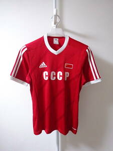 adidas CLIMALITE サッカーソ連代表 半袖ユニフォーム CCCP ソビエト連邦 赤 白 メンズ S アディダス クライマライト