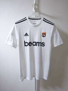 adidas football for BEAMS game shirt 半袖ユニフォーム 日本代表 白 黒 メンズ O アディダス フットボール ビームス ゲームシャツ