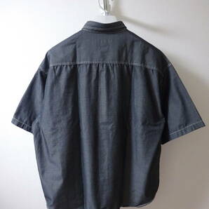 B:MING by BEAMS Wide Fit 半袖ワークシャツ 無地 チャコールグレー 灰色 メンズ XL ビーミング ビームス ワイドフィットの画像2
