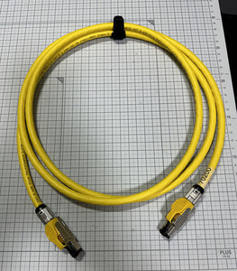 ネットワークオーディオに最適　高S/N [LINKUP] Cat8 LANケーブル　22AWG スクリーン単線 最大40Gbps 2M イエロー