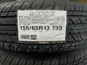 [ valve(bulb) attaching ] postage included 14,400 jpy ~ 2024 year made S306 155/65R13 73S Yokohama Tire YOKOHAMA summer tire new goods regular goods stock have gome private person possible 