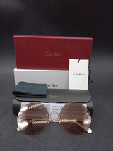 ▽ 【269】 カルティエ サングラス CT0152S-003 / Cartier アイウェア Eyewear 眼鏡 ラウンドフレーム フチなし_画像1