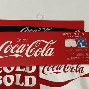 福助 Coca-Cola コカ・コーラ ボクサーブリーフ Lサイズ 84-94㎝ レッド 展示未使用品の画像2