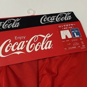 福助 Coca-Cola コカ・コーラ ロング ボクサーブリーフ Lサイズ 84-94㎝ レッド 展示未使用品の画像2