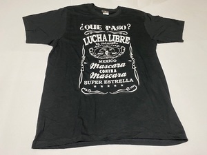 LUCHA LIBRE MEXICO プロレス デザイン Tシャツ Lサイズ ブラック 展示未使用品