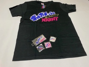 ギルガメッシュ NIGHT デザイン Tシャツ Lサイズ ブラック + アクリル キーホルダー + 缶バッチ 3色 展示未使用品