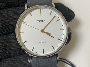  Timex TIMEX WEEKENDER we kenda-FAIRFIELDfea поле кожа ремень наручные часы TW2P91300 экспонирование не использовался товар 