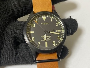  Timex TIMEX The Waterbury water Berry collection TW2P64700 wristwatch tea leather belt strap exhibition unused goods 