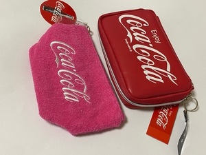 Coca-Cola コカ・コーラ デザイン ポーチ 2種 展示未使用品