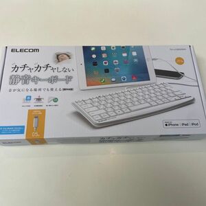 キーボード　ELECOM カチャカチャしない 静音キーボード　有線　コンパクト ホワイト