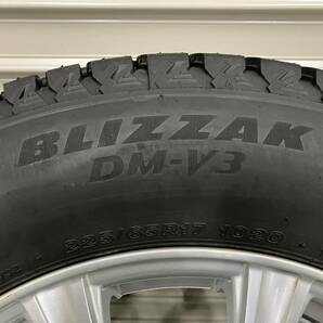 新潟発 ST0408 BS ブリヂストン DM-V3 23年製造 バリ溝 225/65R17 17×7J 114.3×5 ＋40 Weds NEXTAⅡ スタッドレス 売り切りの画像5