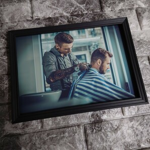 No.P054 A4 barber アート ポスター バーバー 理容 理髪店 床屋 インテリア ディスプレイ WAHL バーバーショップ フェード