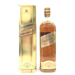 1円〜 未開栓 Johnnie Walker ジョニーウォーカー 18年 GOLD LABEL ゴールドラベル 1000ml 43度 1L 1LIte スコッチ ウイスキー 箱付き