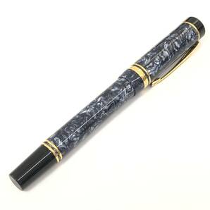 PARKER パーカー 万年筆 Duofold デュオフォールド ブルーマーブル / ペン先 18K 750 ケース付きの画像6