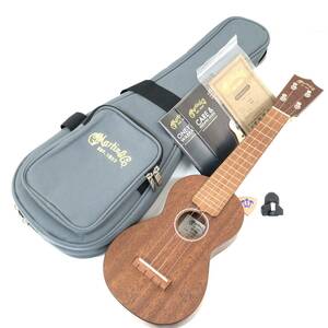 Martin&Co. Martin soprano ukulele string musical instruments S1 UKE mahogany single board gear peg 17F Brown accessory case attaching 