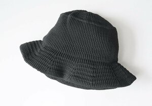 【送料無料 50%OFF 新品】HICOSAKA ◆ Knit Bucket Hat ニット バケットハット 黒 シーズンレス 男女兼用 ヒコサカ ◆H306