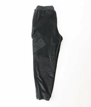 0000 LAY / レイ ◆ ベルベット カーゴ パンツ 黒 Lサイズ *ミリタリーライク イージーパンツ ウエストゴム 日本製 ◆MK12_画像2