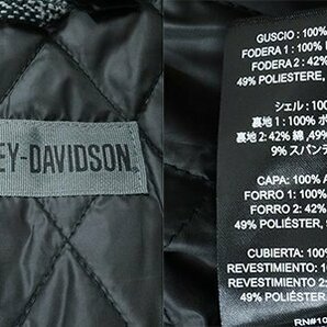 Harley-Davidson ◆ 中綿キルティング チェック柄 ジップアップ シャツジャケット Lサイズ 黒 ハーレーダビッドソン A78◆G041の画像10