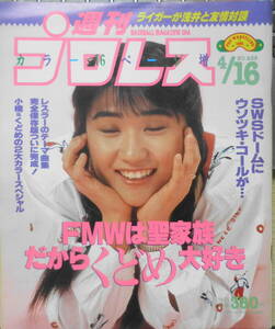 週刊プロレス　平成3年4月16日No.429　工藤めぐみ“真空パック”　ベースボール・マガジン社　u