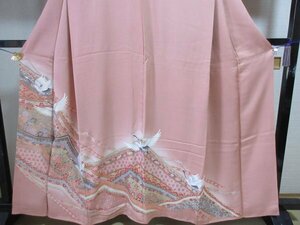 Art hand Auction 27630 Iro Tomesode Awase♪Ein Wappen! Wunderschön! Handbemaltes Yuzen! Goldfarben! Stickerei! Schade! Für ein Remake♪, Mode, Damen-Kimono, Kimono, Tomesode