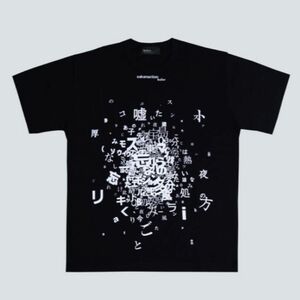 kolor × sakanaction GRAPHIC TEE/Black (white print) 