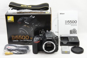 【適格請求書発行】美品 Nikon ニコン D5500 ボディ デジタル一眼レフカメラ 元箱付【アルプスカメラ】240401y