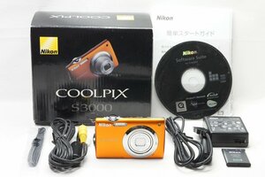 【適格請求書発行】Nikon ニコン COOLPIX S3000 コンパクトデジタルカメラ オレンジ 元箱付【アルプスカメラ】240120e