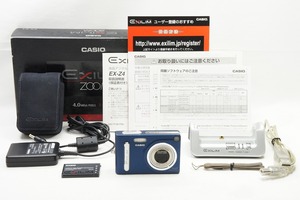 【適格請求書発行】良品 CASIO カシオ EXILIM EX-Z4 コンパクトデジタルカメラ ブルー 元箱付【アルプスカメラ】240423j