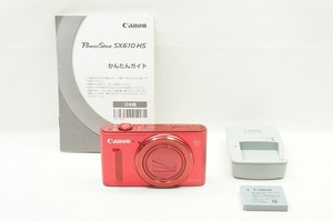 【適格請求書発行】美品 Canon キヤノン PowerShot SX610 HS コンパクトデジタルカメラ レッド【アルプスカメラ】240419r