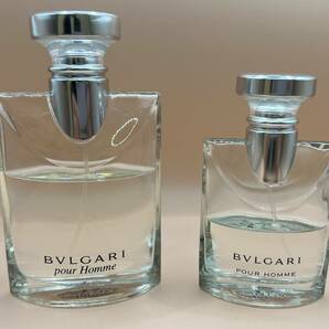 ☆香水☆BVLGARI ブルガリ プールオム オードトワレ 2本セット 100ml（残量約7割） 50ml（残量約5割） フレグランス L3362の画像1