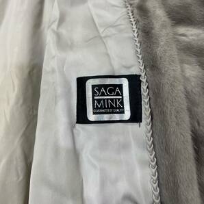 SAGA MINK サガミンク 毛皮コート ファーコート サイズ11（着丈約75㎝/肩幅約40㎝/身幅約50cm/袖丈約60㎝） 高級毛皮 L3356の画像3