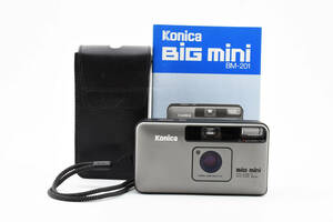 ★外観美品★ Konica コニカ Big mini ビッグミニ BM-201 KONICA LENS 35mm F3.5 コンパクト フィルムカメラ ケース　説明書 #220