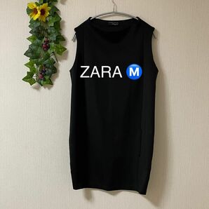 SALE！ZARA ザラ　レディースロングトップスブラックM size！