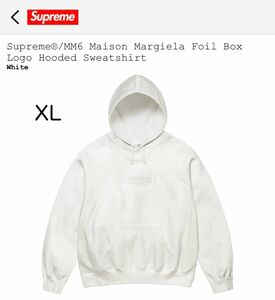 【XL】Supreme MM6 Maison Margiela Foil Box Logo Hooded Sweatshirt