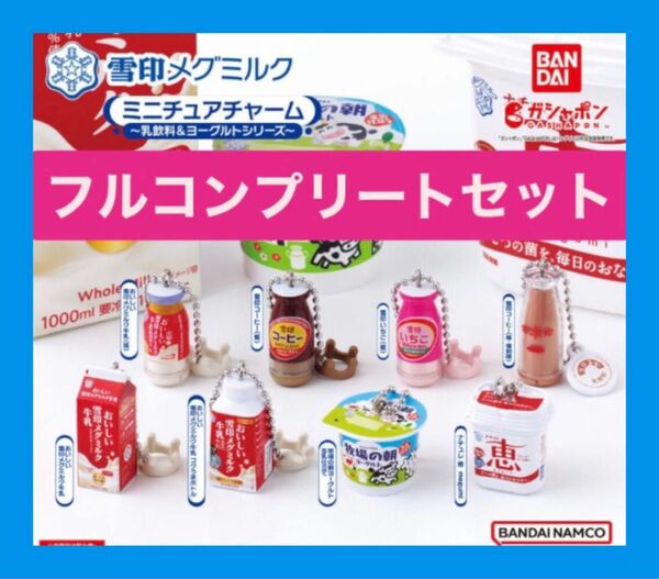 雪印メグミルク ミニチュアチャーム 〜乳飲料＆ヨーグルトシリーズ～ ◎全種類コンプリートセット◎