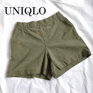 【訳あり】UNIQLO ユニクロ レディース ショートパンツ カーキ 部屋着 パジャマ M