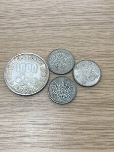 #374 100円銀貨 1000円銀貨 オリンピック 稲 額面1300円 現状品