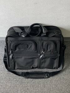 #403 美品 TUMI トゥミ Alpha ラージ エクスパンダブル オーガナイザー PC ブリーフ 黒 26160DH メンズ ショルダーストラップ付き 現状品